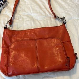 Tignanello Burt Orange Leather cross body/shoulder bag